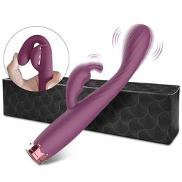 Other Health Beauty Items Powerful Beginner G-Spot Rabbit Vibrator for Women 10 Speed Nipple Clitoris Stimulation Female Orgasm Finger Shaped s Y240503