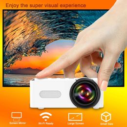 Projectors Mini Portable Projector YT100 Full HD Mobile Video WiFi Intelligent Home Theater Wireless Same Screen iOS/Android WiFi J0509