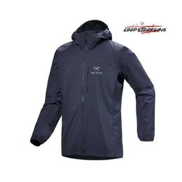 Giacca da designer impermeabile per abbigliamento sportivo da esterno da uomo outdoor sportivo esterno sportivo con guscio morbido con cappuccio leggero giacca da sole leggera Black Sapph Narl