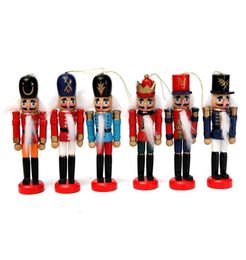 Christmas Decorations Wooden Nutcracker Doll Soldier Miniature Figurines Vintage Handcraft Puppet New Year Christmas Ornaments Hom6561730