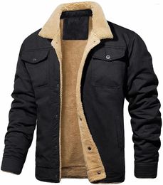 Women's Jackets 2024 Cross Border Autumn And Winter Men's With Velvet Cotton Workwear Casual