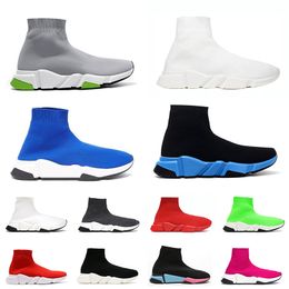 2024 Top Quality Original socks running shoes knitted training shoes Black and white graffiti Red Yellow Speed training shoes sneakers men womens