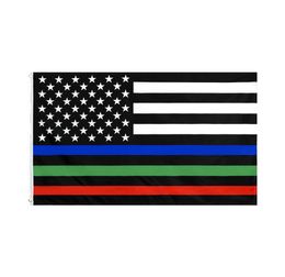 3x5 Thin Line Blue Green Red Flag 100 Bleed Polyester Fabric Hanging Flying Outdoor Indoor Most Popular Flag4156846