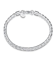 Small ed rope hand chain sterling silver plated bracelet men and women 925 silver bracelet SPB21051234434308460