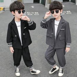 Clothing Sets 2024 Formal Spring Autumn Children's Clothes Baby Boys Set Coat Pants 2pcs/Set Kids Costume High Quality