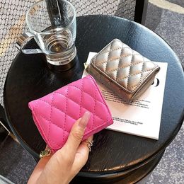 Wallets Fashion Cute Ladies Three Fold Small Leisure Travel Coin Purses Women PU Leather Multi Card Wallet