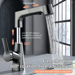 Kitchen Faucets Rotatable And Liftable With Pull Down Sprayer Height Adjustable Cold Mixer Bathroom Faucet