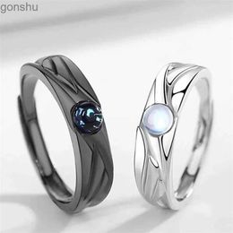 Couple Rings Devil and Angel Matching Couple Adjustable Ring Friendship Lover Open Minimum Engagement Ring Jewellery Gift WX