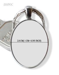 Blank Keychain DIY Pendant Handmade Key Chain Rings Key Holder Glass Cabochon 25mm Blank Base 5pcslot2440097