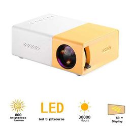 Projectors YG300 Mini Projector Contrast supports 1080P HDMI compatible USB audio portable home media player J240509