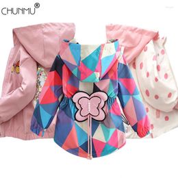 Jackets Children Coat Baby Girls Autumn Coats Long Sleeve Girl's Butterfly Jacket Spring Outerwear Cartoon Hooded