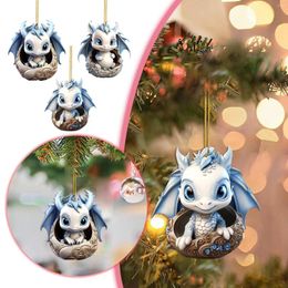 Decorative Figurines Cute Blue And White Porcelain Dragon Egg Pendant Interior Decoration Perfect Clear Crystal Beads For Nails