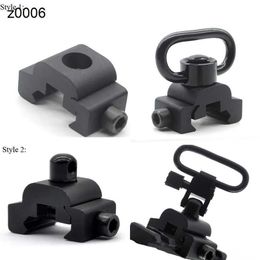 Part 2 Kinds 20mm Picatinny Mount Adapter with 1.25 Inch Qd Sling Swivel Set Black Strap Buckle Quick Release Button Rr