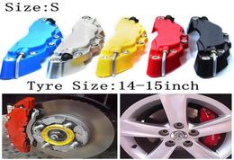 S size 1415inch Tyre Universal Brake Calliper 2pcslot Car ABS Callipers Front Rear 3D Disc Cover Kit4437868