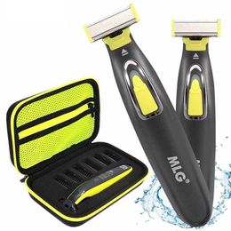 Razors Blades USB rechargeable washable electric mens shaver body trimmer Q240508