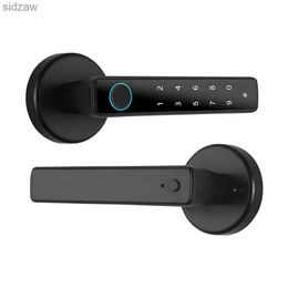 Smart Lock Smart lock keyless entry door lock handle password door lock Tuya application remote operation BT 4in1 keyless biometric door lock WX