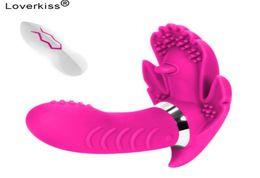 Wireless Remote Control 20 Speed Vibrating Pants Strapon Dildo Vibrator G spot and Clitoris Stimulator Dual Motor Women Sex Toys Y4910588