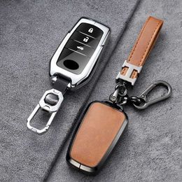 Car Key Zinc Alloy Car Remote Key Case Cover Shell Fob For Toyota Prius Camry Corolla C-HR CHR RAV4 Prado Izoa Levin Avalon Accessories T240509