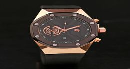 2020 High Quality Business affairs fashion black silicone Watches strap Men Quartz Watches stainless steel Clock dial Quartz Watch1078281