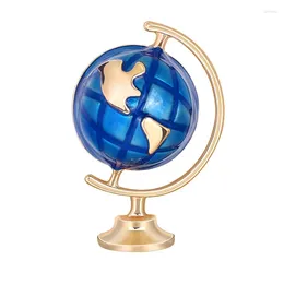 Brooches Trendy Enamel Planet Globe Badge Pin Female Stylish Jewelry Clothing Accessories Breastpin For Women Gift