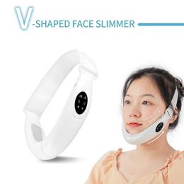 Home Beauty Instrument EMS stimulator V-shaped facial lift slimming device LED photon vibration massager bad fat double chin removal beauty equipment Q240508