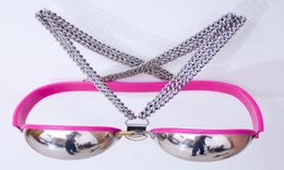 Female Sexy Stainless Steel Bra Belt Device Bondage Restraint BDSM Sex Toys For Couples Sex Products3981521