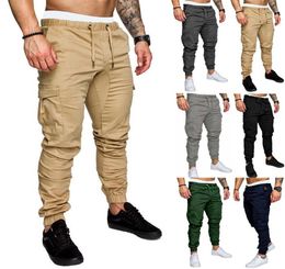 Mans Skinny Urban Straight Pants Pants Gambe Cancellato Casual Pants Tactical Cargo Pants Tarers maschi