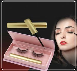 Magnetic Eyeliner 3D Stereo Magnetic Eyelashes Eyelashes Kit 1 pairs False eyelash Natural Reusable Makeup Set 2067457