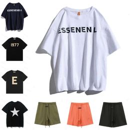 Designer mens T Shirt ESS FG tees 1977 brand essen shirt tials T Shirt Casual comfortable breathable half sleeve top fashion women shorts Cool Shorts Sleeve Clothes nc