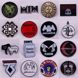 Brooches Rock Band Enamel Pins Music Metal Brooch Badge Fashion Jewellery Clothes Hat Backpack Accessory Gifts