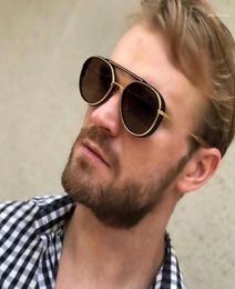 Fashion SPACECRAFT Style SteamPunk Polarized Sunglasses Men Women Vintage Brand Design Sun Glasses8013335