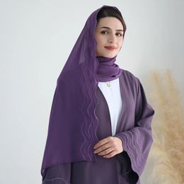 Ethnic Clothing Eid Muslim Hijab Abaya For Women Embroidery Kimono Abayas With Scarf Jalabiya Party Long Dress Dubai Islam Kaftan Robe