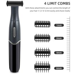 Razors Blades 4-in-1 female electric insect repellent multifunctional shaving for body and face precise male intimate areas facial beard trimmer Q240508