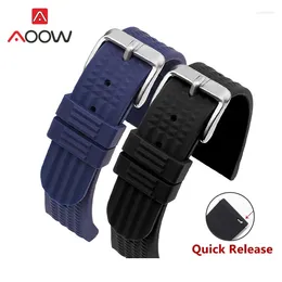 Watch Bands 20mm 22mm Silicone Sport Strap Quick Release Diving Waterproof Rubber Men Replacement Bracelet Band Accessories For