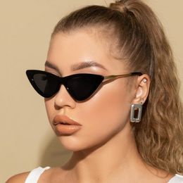 Sunglasses 2022 Ladies Cat Eye Women Brand Designer Fashion Small Frame Sun Glasses For Female Trend Glasees UV400 284E