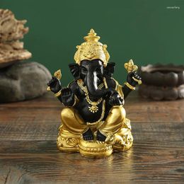 Decorative Figurines Elephant God Table Resin Buddha Statue