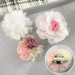 Brooches Handmade Flower Brooch Gifts Fabric Jewellery Accessories Suit Sweater Coat Multi-layer Lapel Pins Party