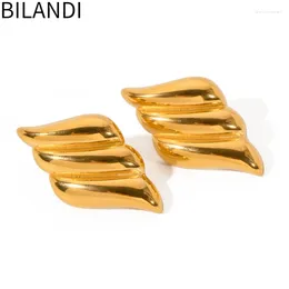 Stud Earrings Bilandi Fashion Jewelry Geometric Metal For Women Girl Gift European And American Design Accessories