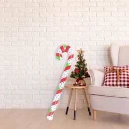 Party Decoration 1pc Christmas Decorting Home Balloons Hanging Supplies Santa Claus Walking Stick Inflatable Toys Crutch