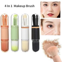 Makeup Brushes 4 In 1 4Pcs/Set Brush Portable Travel Set Eyeshadow Loose Powder Mini Beauty Tools