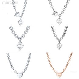 Desginer Tiffanyjewelry T Home Seiko Yüksek Kaliteli OT Aşk Kolye Serisi Diamond Heart Moda Zinciri İnternette Popüler