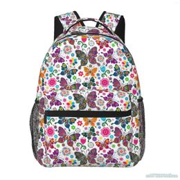 Backpack Girls Colourful Butterflies Water Resistant College School Bags Bookbag Women Travel Hiking Camping Daypack