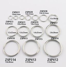 key chain ring 9mm95mm10mm12mm1316532mm split double loop ring stainless steel can Mix DIY jewelry 100pcs500pcslot ZSP481468928117038