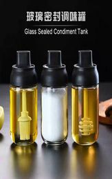 Kitchen Seasoning Box Salt Pot Glass Seasoning Bottle Jar Japanese Condiments Bottle Sugar MSG Poney Pot1349636