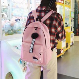 Backpack School Bag Middle Students Men And Women Simple Korean Version Of The Explosive Oxford Cloth Alphabet