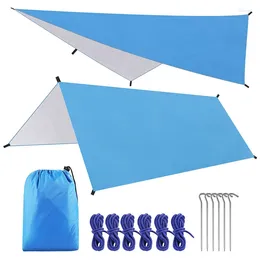 Tents And Shelters Silver Coated Outdoor Canopy Multifunction Waterproof Moistureproof Sunshade Rainproof Sunscreen Beach Shade Camping Sun