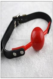 Open Mouth Bondage Red Silicone Ball Gags With Copper Lock Passion Flirting BDSM Sex Product Toy1219775