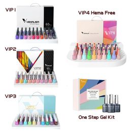 1Set VENALISA VIP Kit Whole Set Nail Gel Polish with Colour Display For Learner Nail Maincure Gel Varnish Branded Suitcase 240426