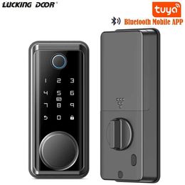 Smart Lock Bluetooth Tuya application intelligent remote control fingerprint biometric password dead bolt lock automatic lock intelligent lock WX