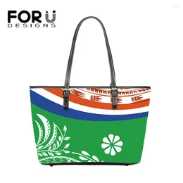 Shoulder Bags FORUDESIGNS Polynesian Tribe Women Kwajalein Flag Pattern Ladies Casual Handbag Tote Sac De Luxe Femme